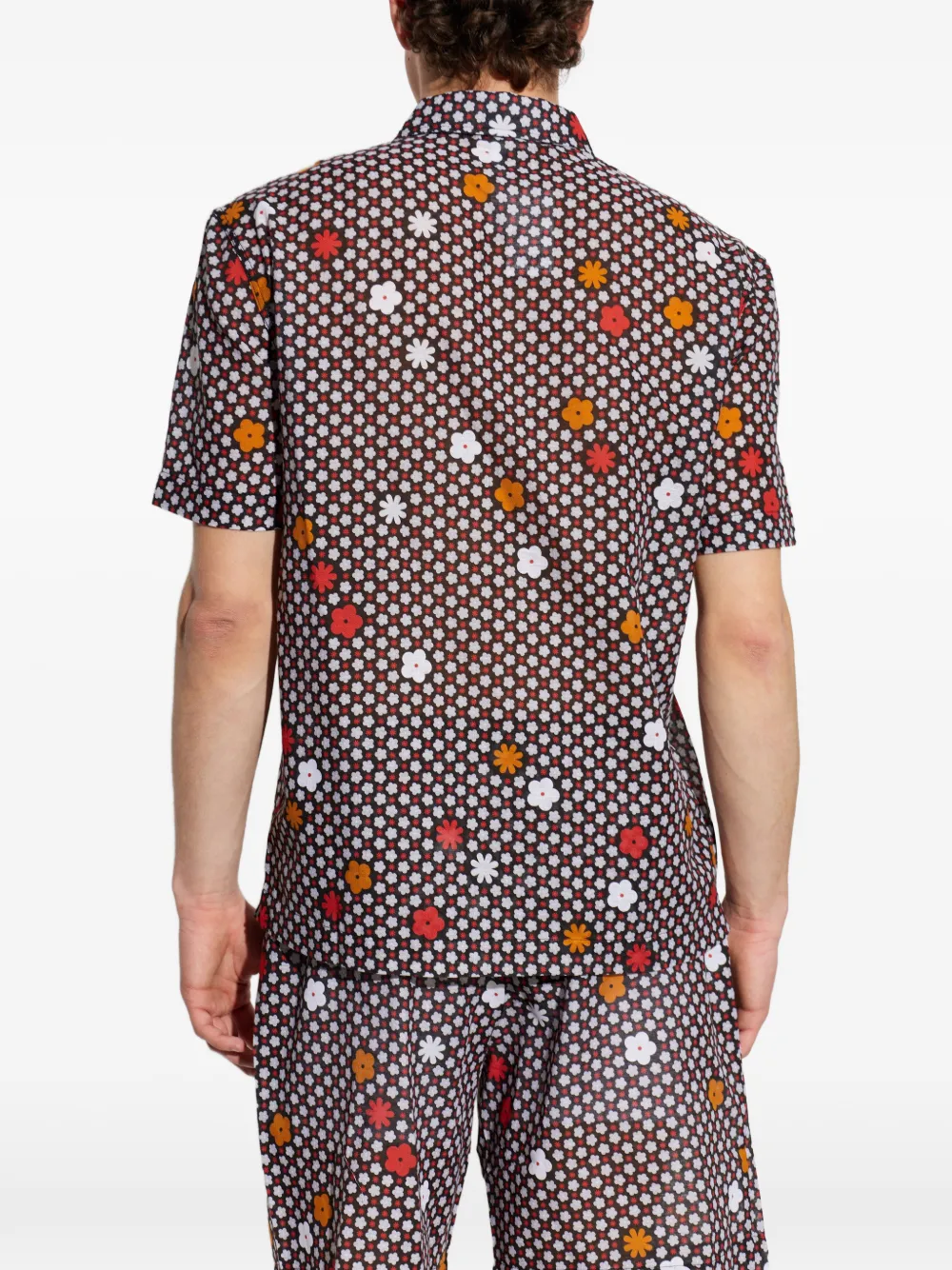 MM6 Maison Margiela Overhemd met bloemenprint Bruin