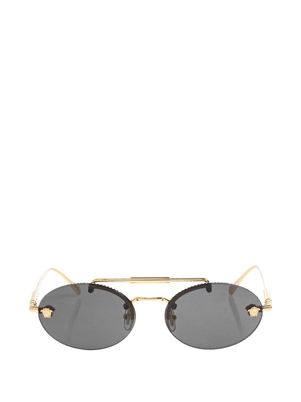 Versace Eyewear Medusa crystal-embellished sunglasses - Gold