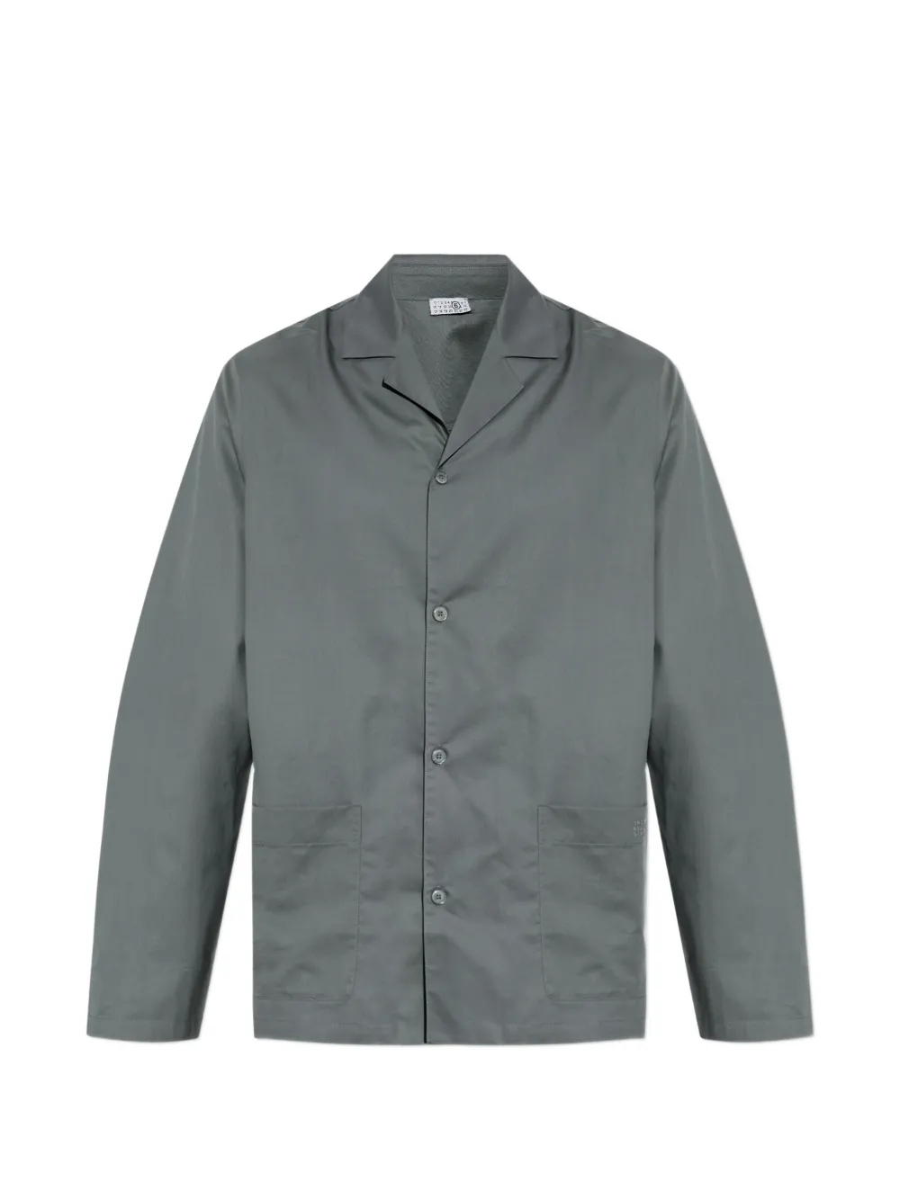 MM6 Maison Margiela patch-pocket notched-collar shirt - Grigio