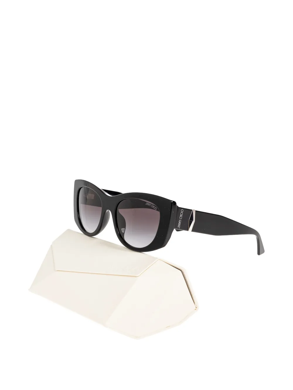 Jimmy Choo Eyewear Zonnebril met cat-eye montuur Zwart