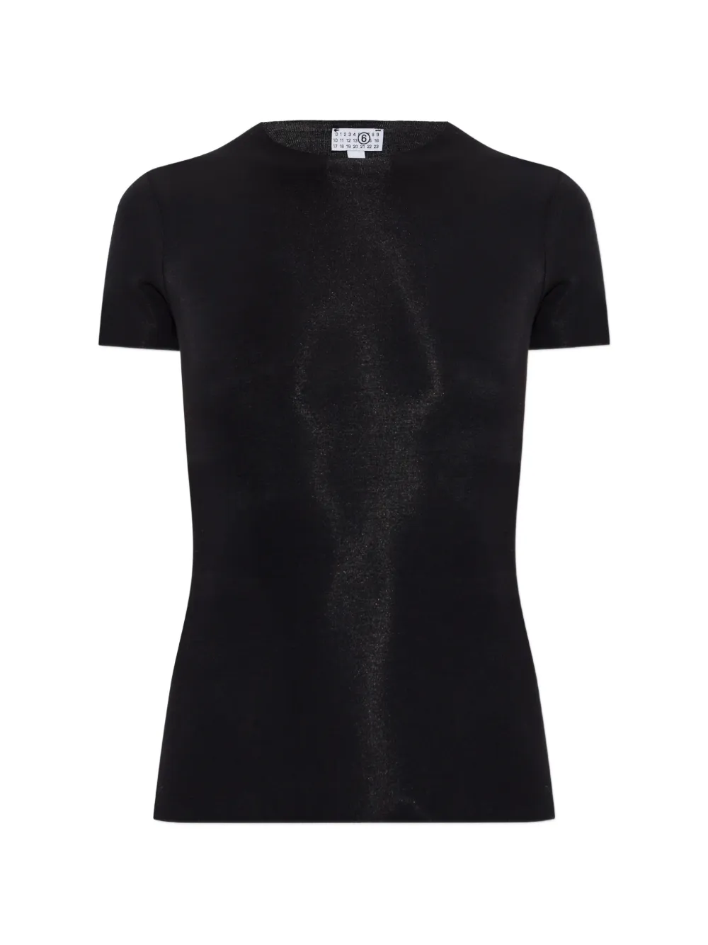 MM6 Maison Margiela shimmer-effect short-sleeve T-shirt - Nero