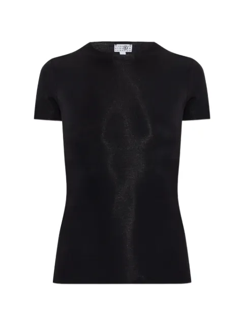 MM6 Maison Margiela shimmer-effect short-sleeve T-shirt