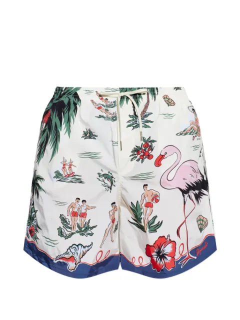 DSQUARED2 graphic-print drawstring swim shorts