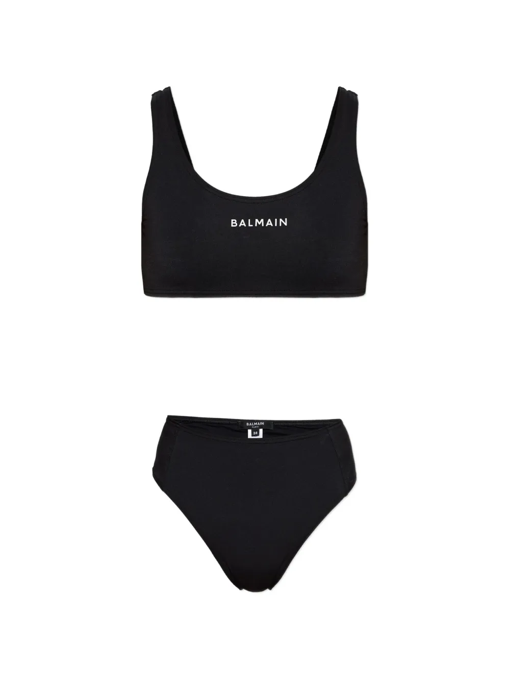 Balmain logo-print bikini - Nero