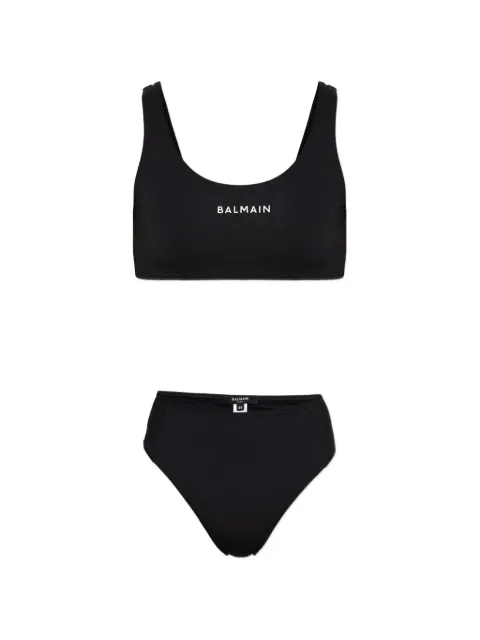 Balmain logo-print bikini