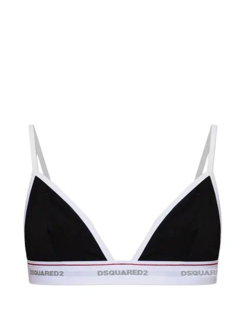 DSQUARED2 logo-tape triangle bra
