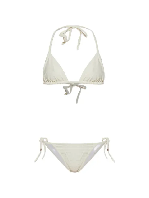 Balmain monogram-pattern bikini