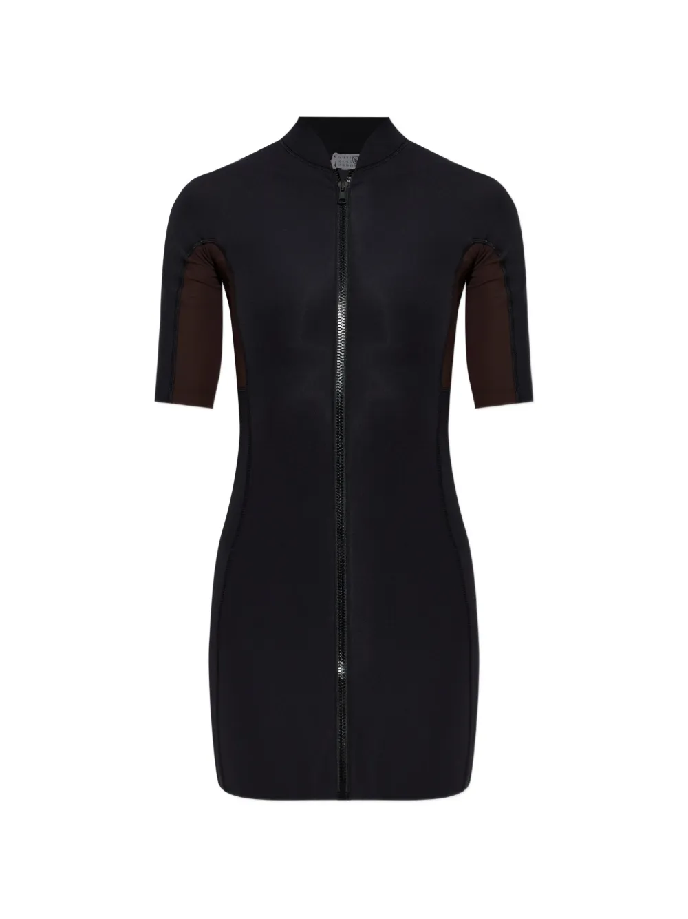 MM6 Maison Margiela zip-up panelled dress - Nero