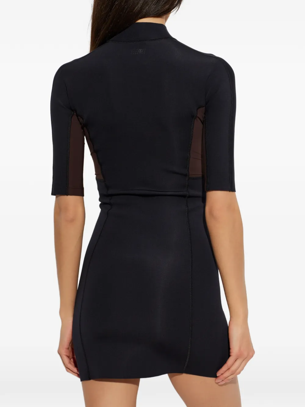 MM6 Maison Margiela Jurk met vlakken en rits Zwart