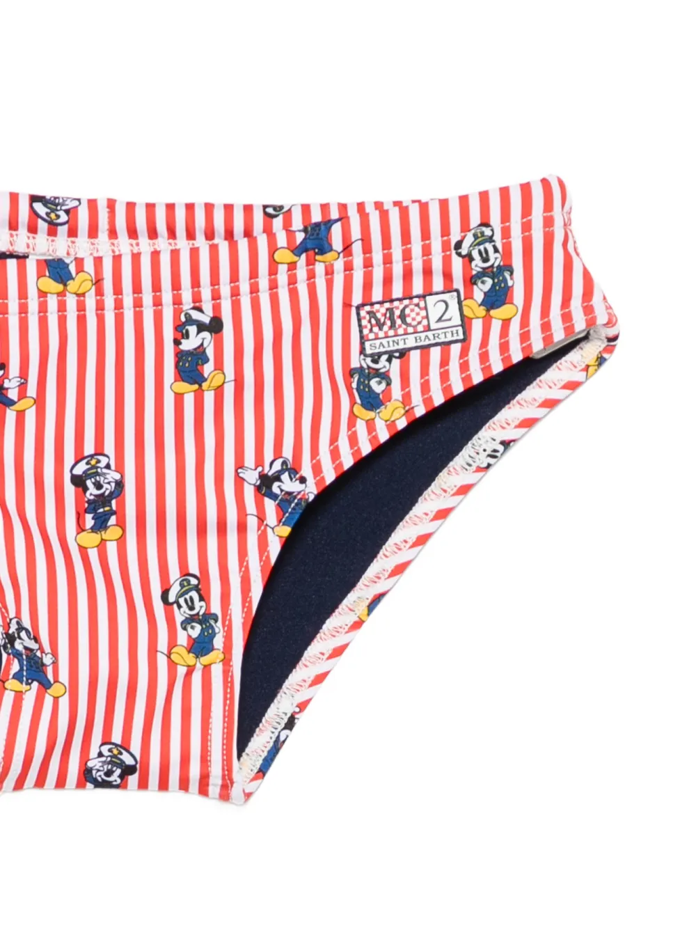 MC2 Saint Barth Kids x Disney Billy gestreepte zwembroek Rood
