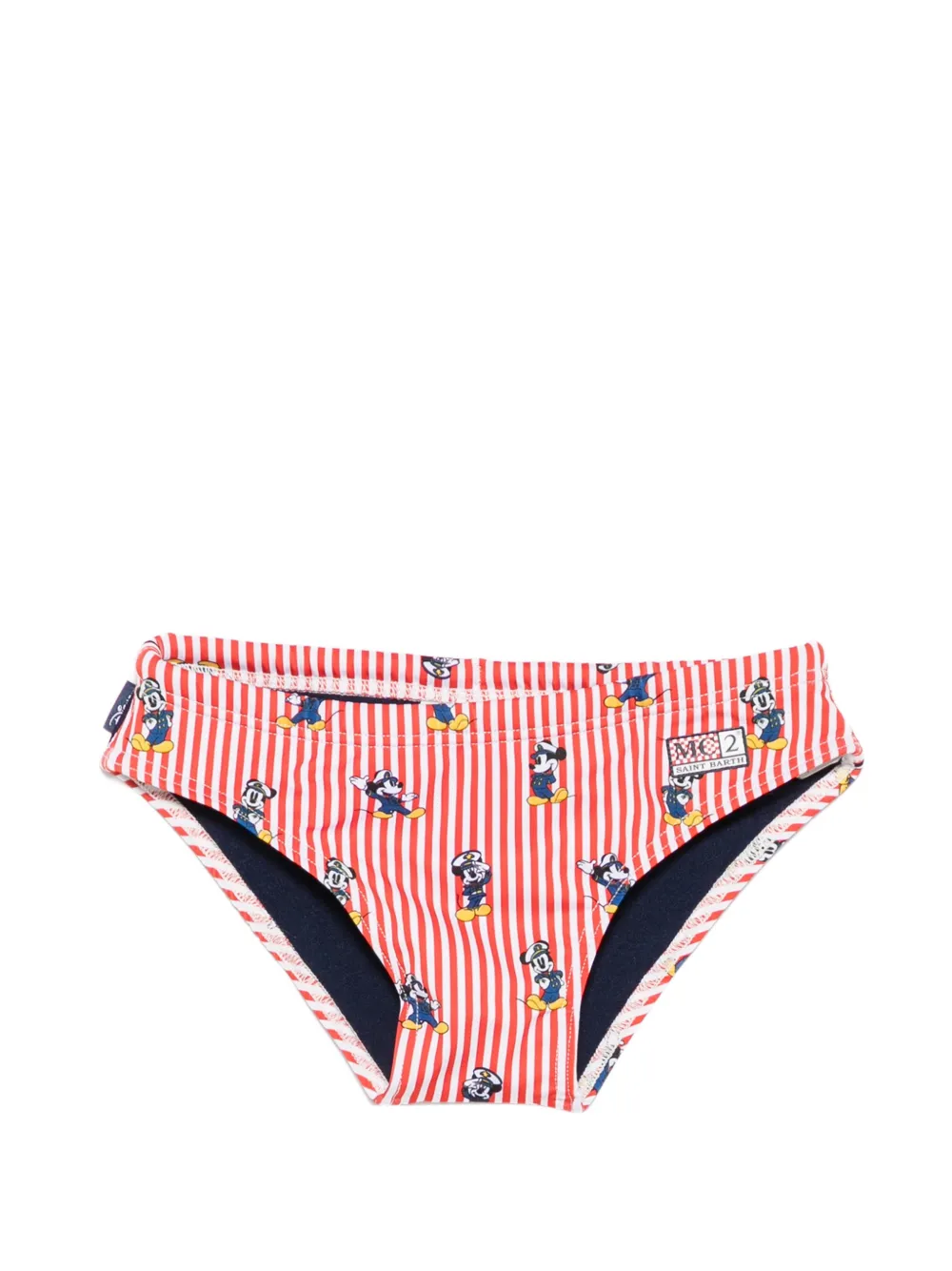 MC2 Saint Barth Kids x Disney Billy striped swim briefs - Rot