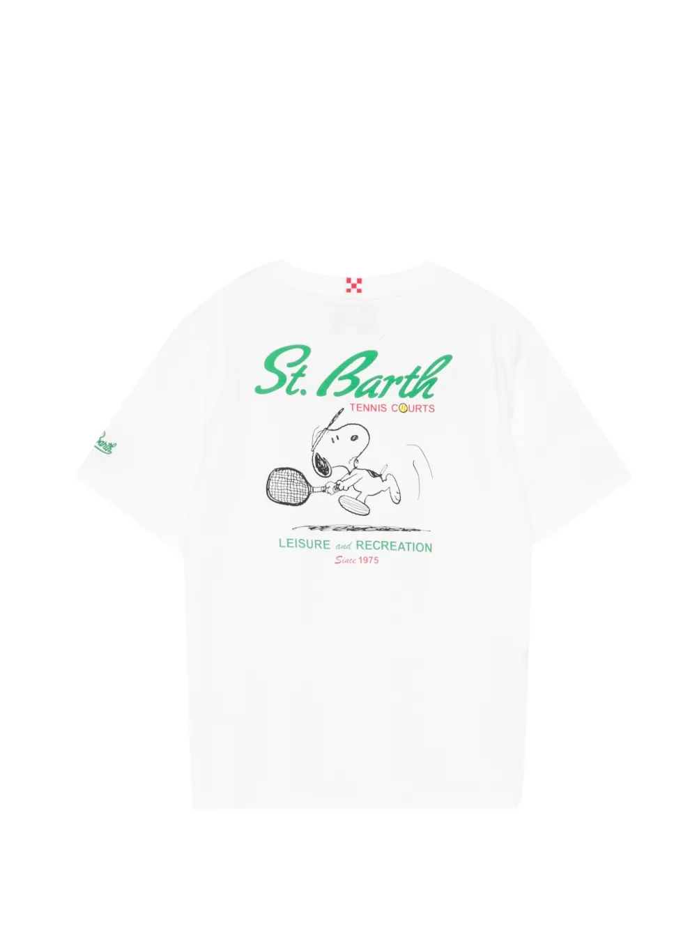 MC2 Saint Barth Kids Portland Jr Snoopy T-shirt met geborduurd logo Wit