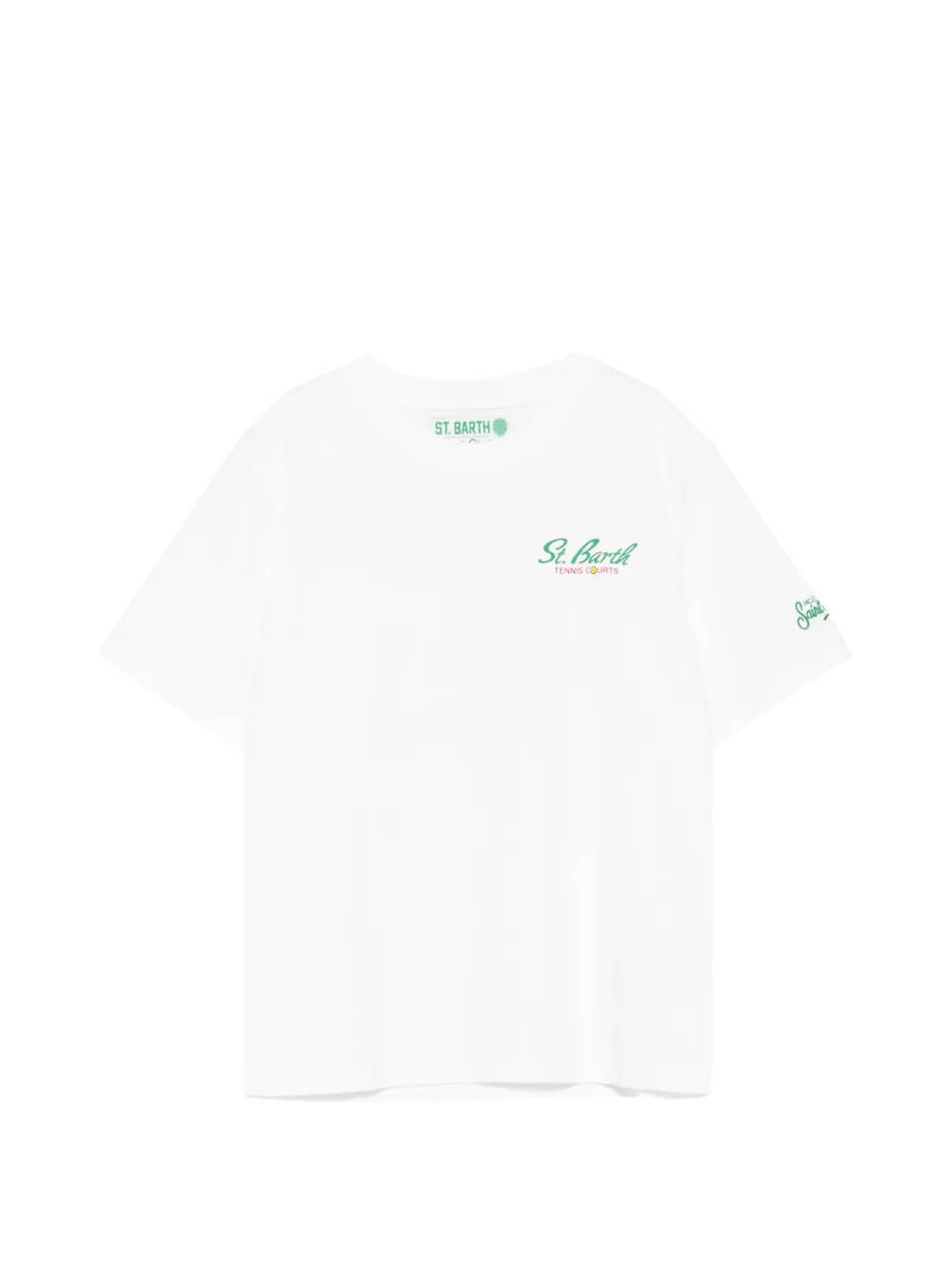 MC2 Saint Barth Kids Portland Jr Snoopy-print logo-embroidered T-shirt - Bianco