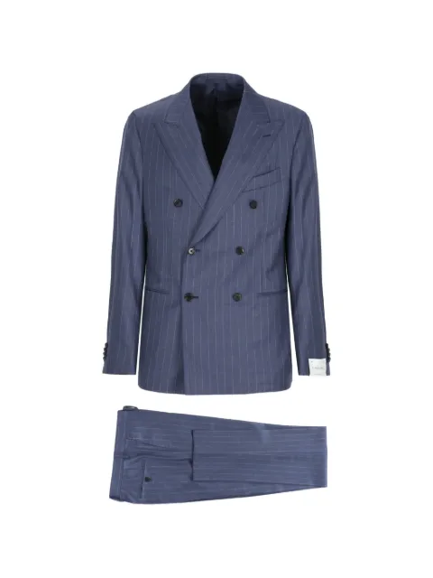 Caruso pinstripe double-breasted suit