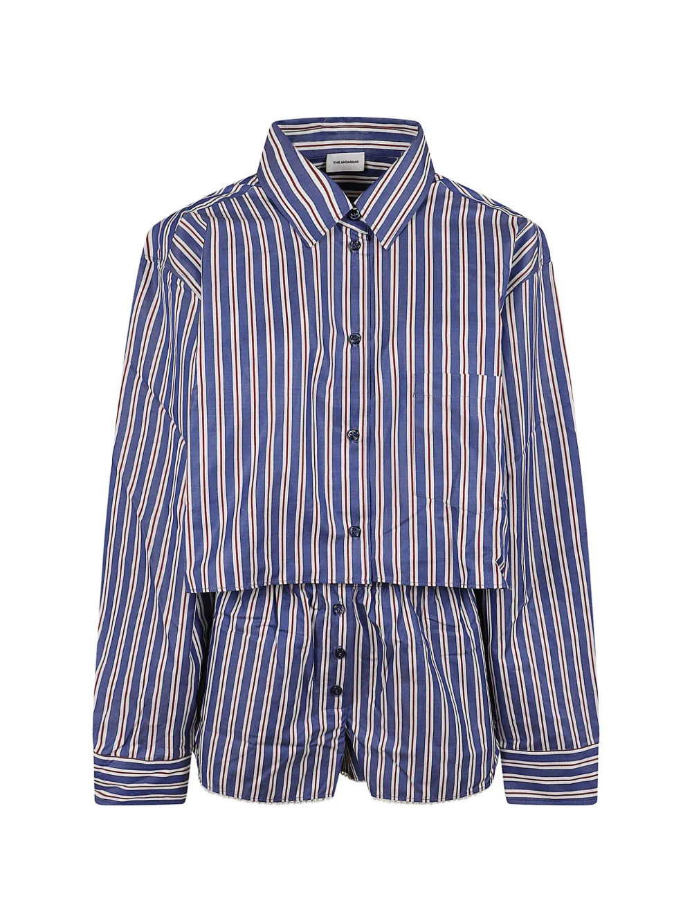THE ANDAMANE Arabella striped shirt and shorts set - Blu