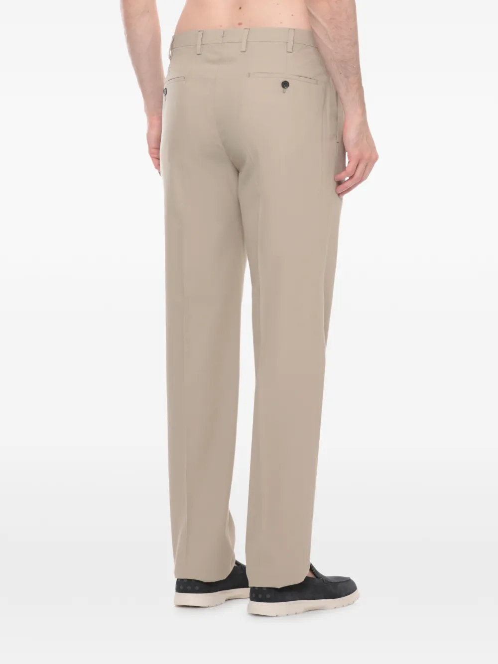 Incotex Cropped plooibroek Beige