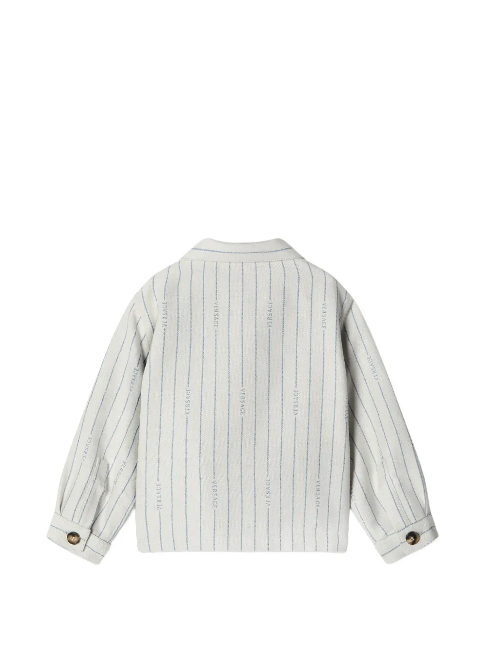 Versace Kids Katoenen jack met print Blauw