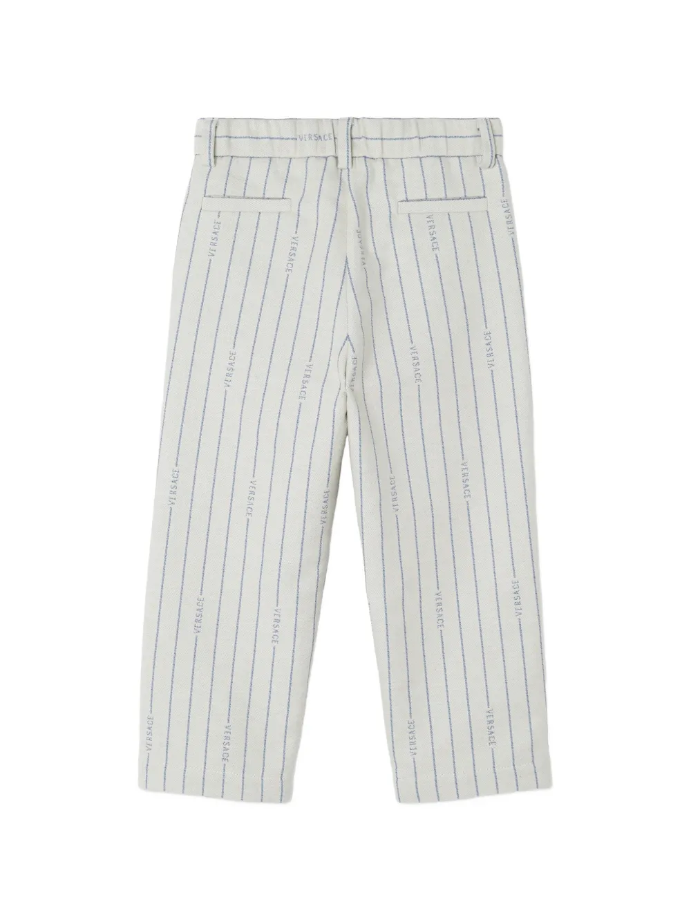 Versace Kids Katoenen broek met print Blauw