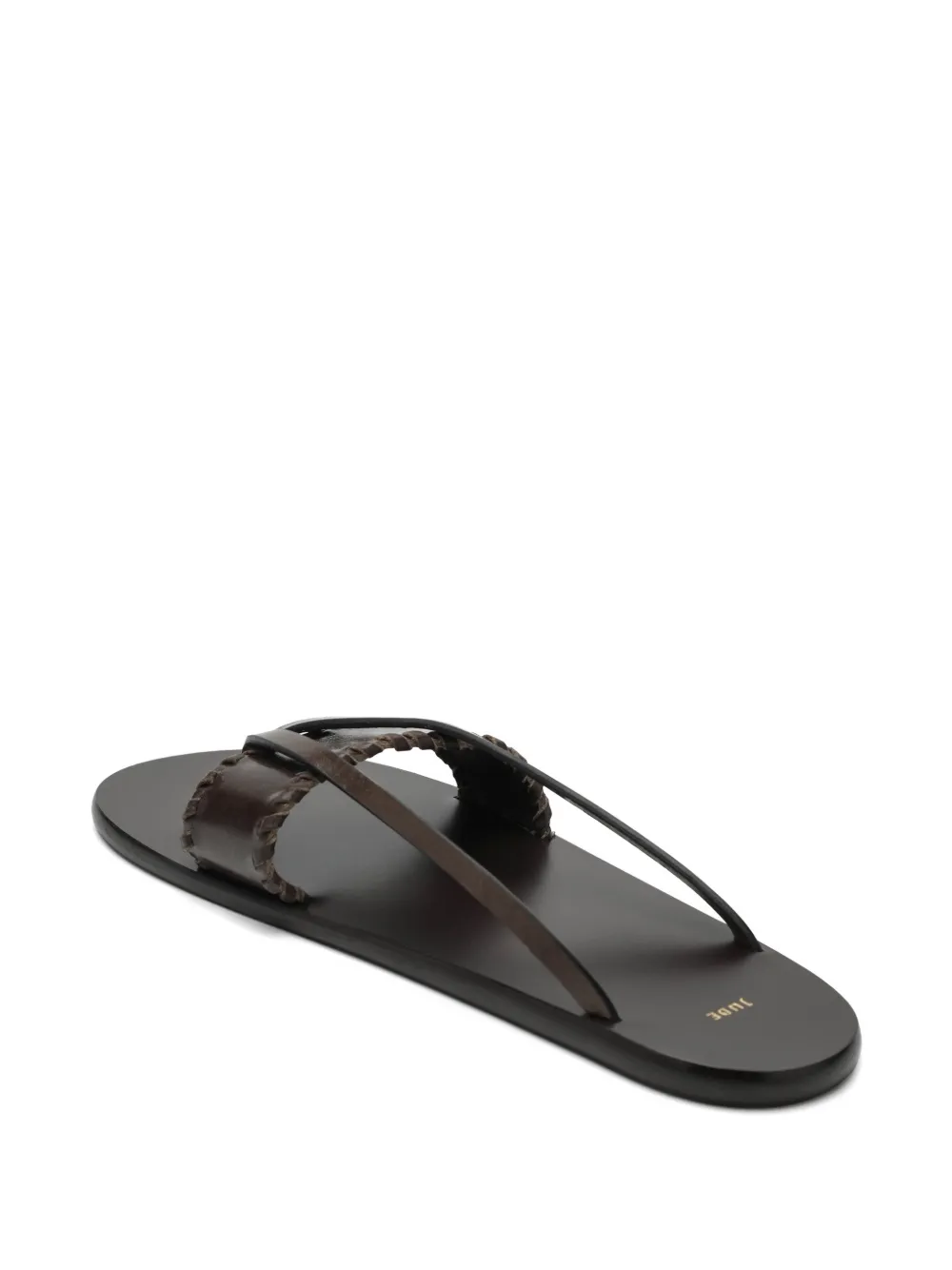 Jude Helena leather flat sandals Bruin