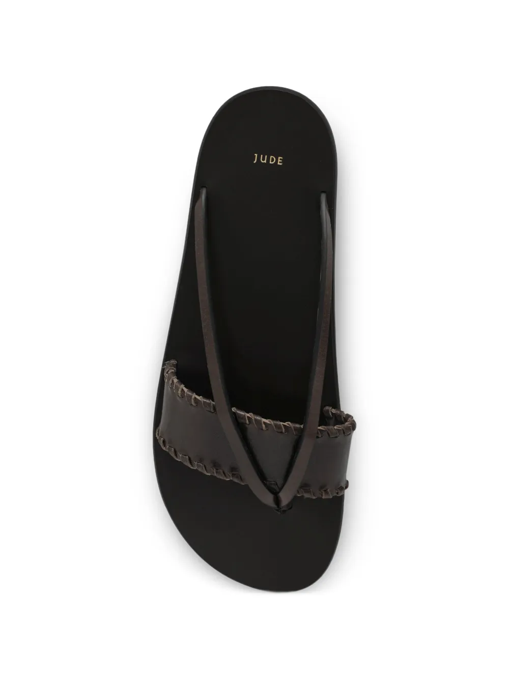 Jude Helena leather flat sandals Bruin