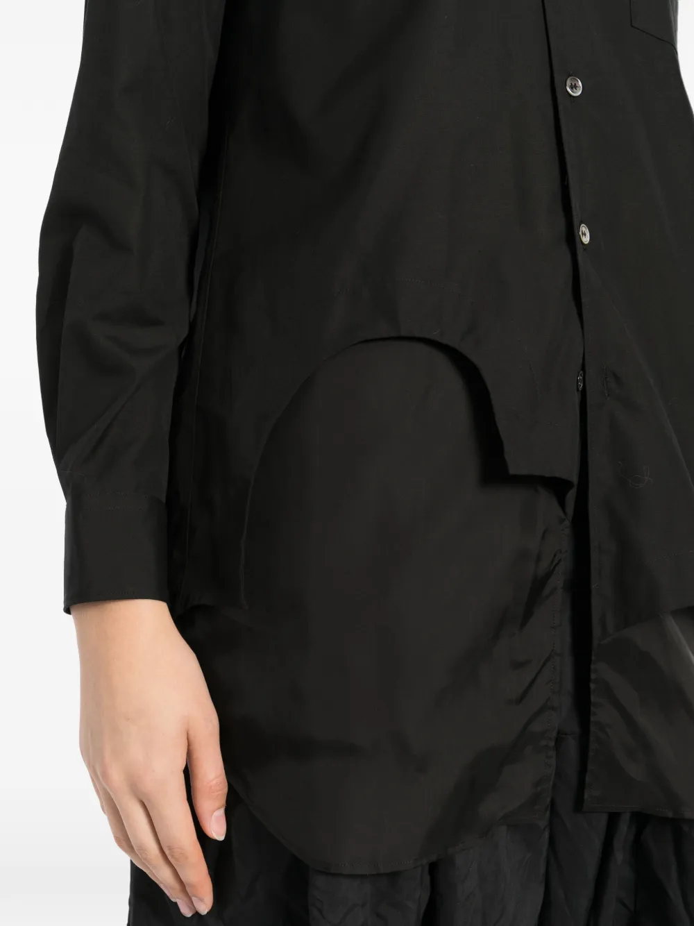 Black Comme Des Garçons Overhemd met borstzak Zwart