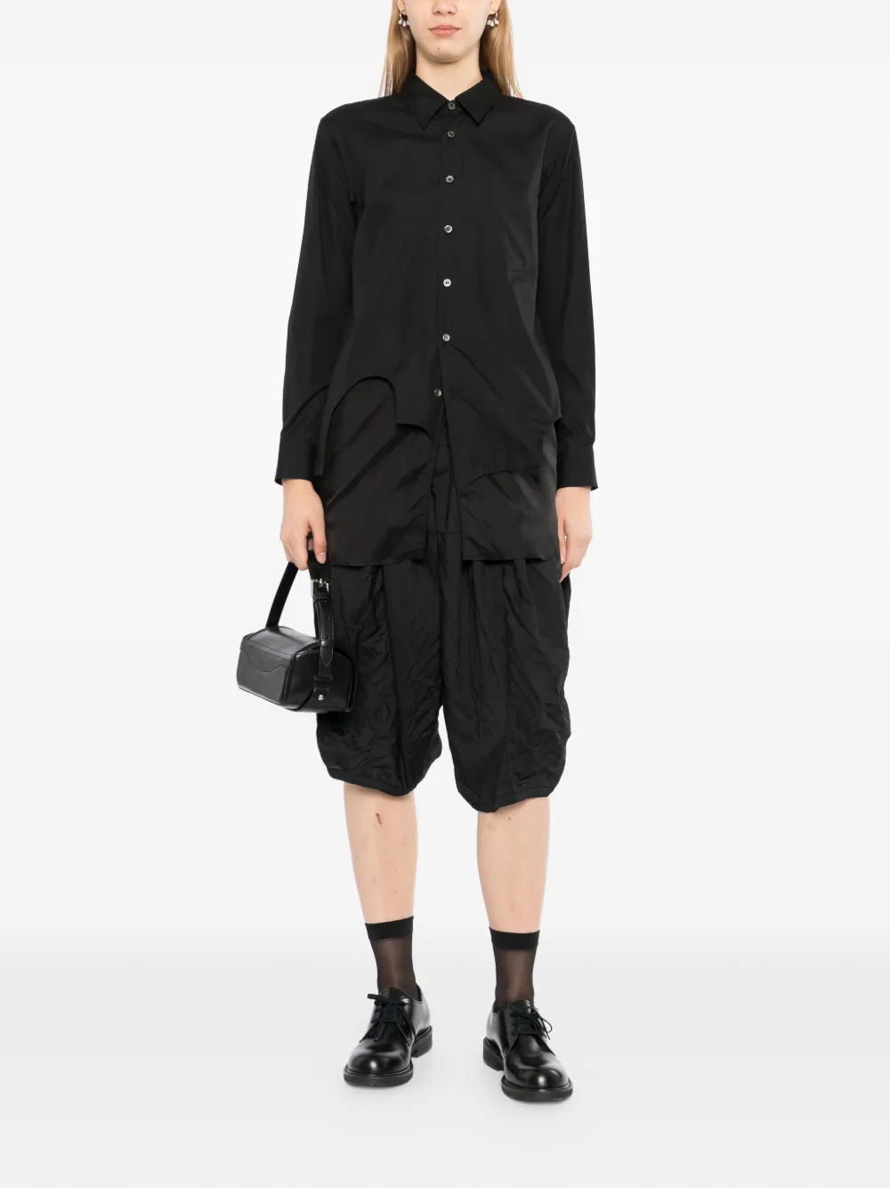 Black Comme Des Garçons Overhemd met borstzak Zwart