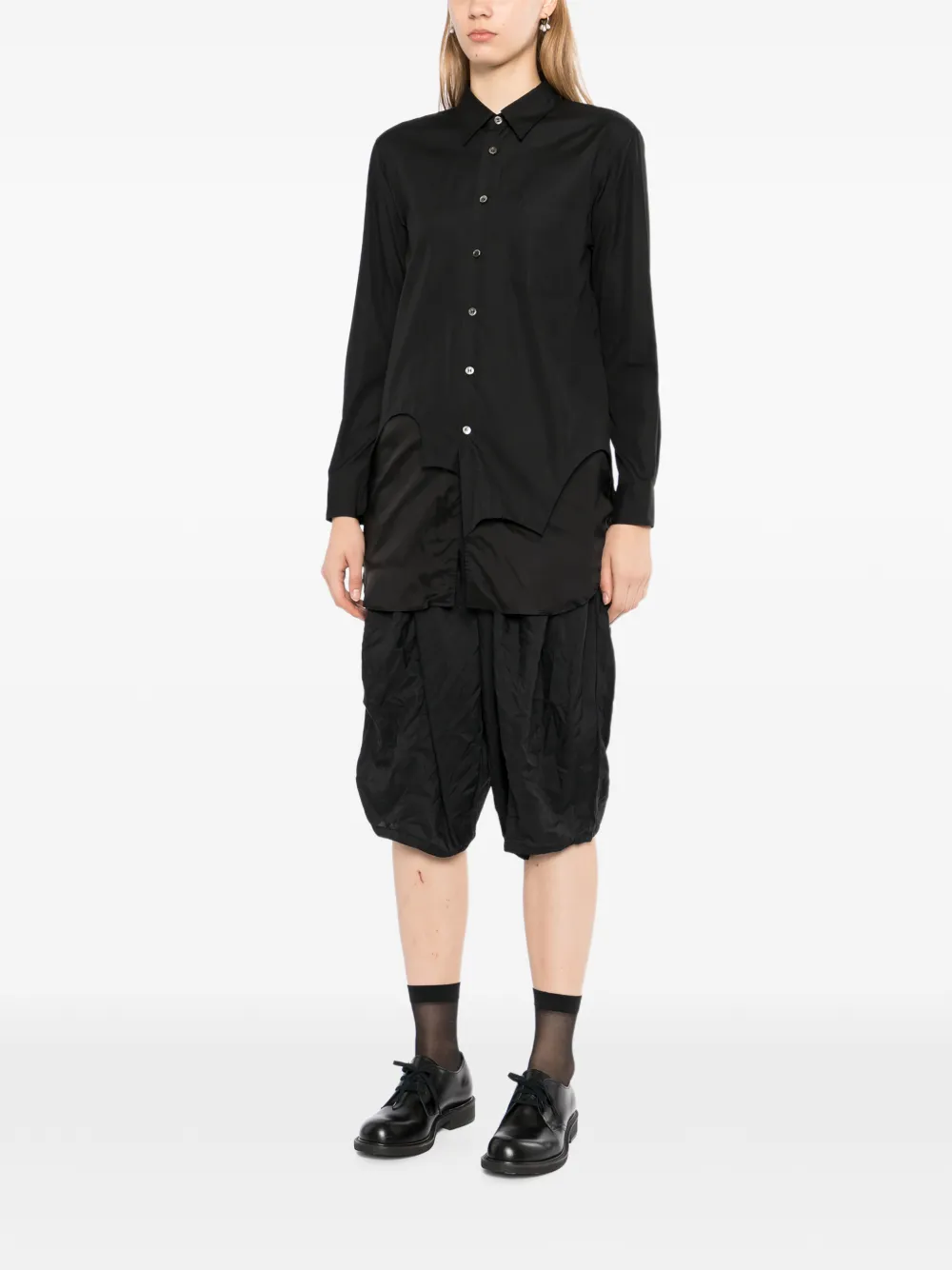 Black Comme Des Garçons Overhemd met borstzak Zwart