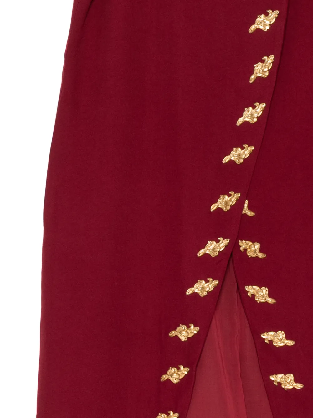  Biyan Abrigo Estilo Chaleco Con Apliques - Rojo 