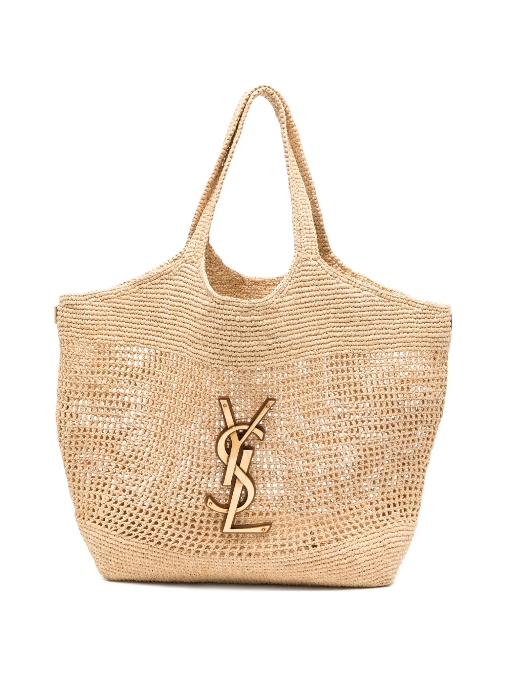 Saint Laurent Cassandre Shoulder Bag In Neutral