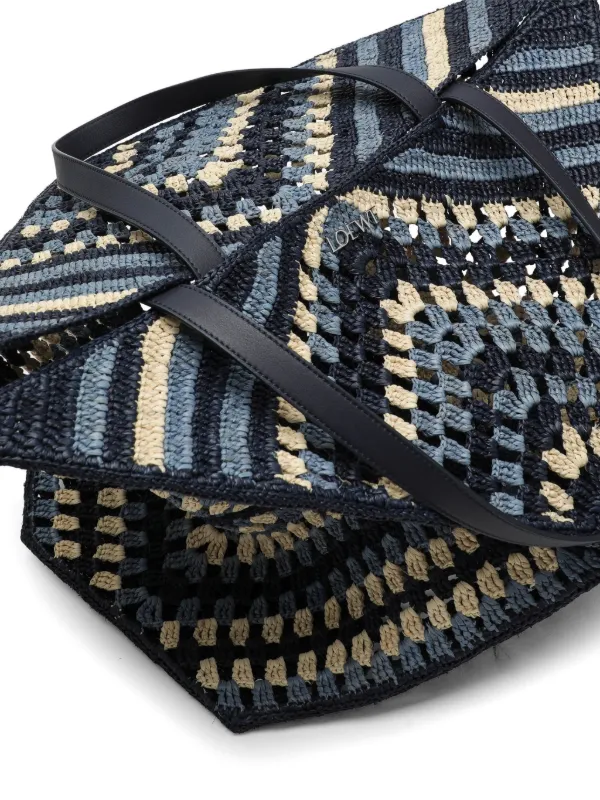 LOEWE XL Puzzle Fold Tote Bag | Blue | FARFETCH