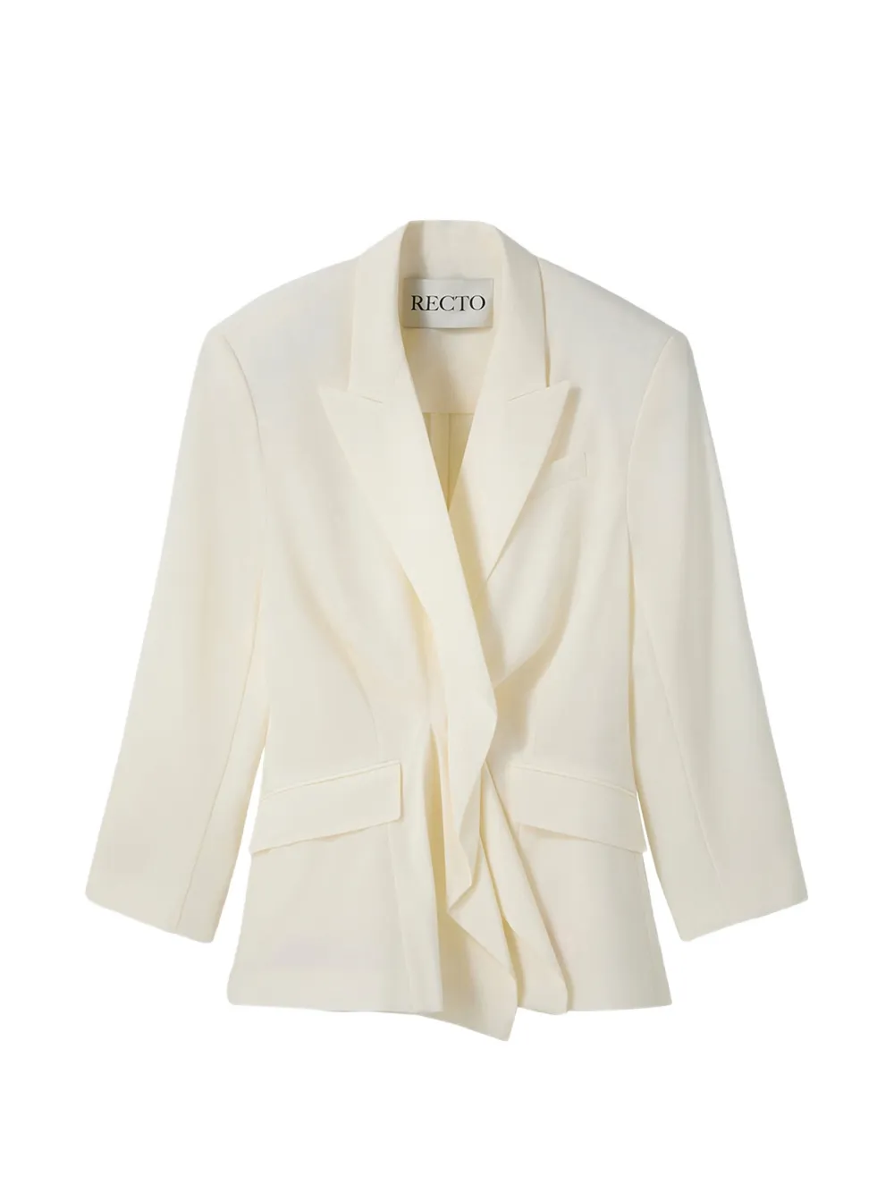 Recto draped-detail blazer - Neutrals