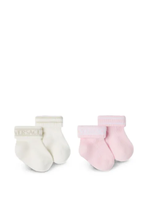 Versace Kids ribbed cotton socks 2-pack