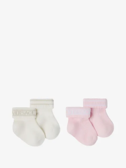 Versace Kids ribbed cotton socks 2-pack