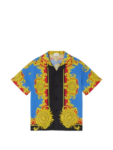 Versace Kids Barocco-print short-sleeve shirt