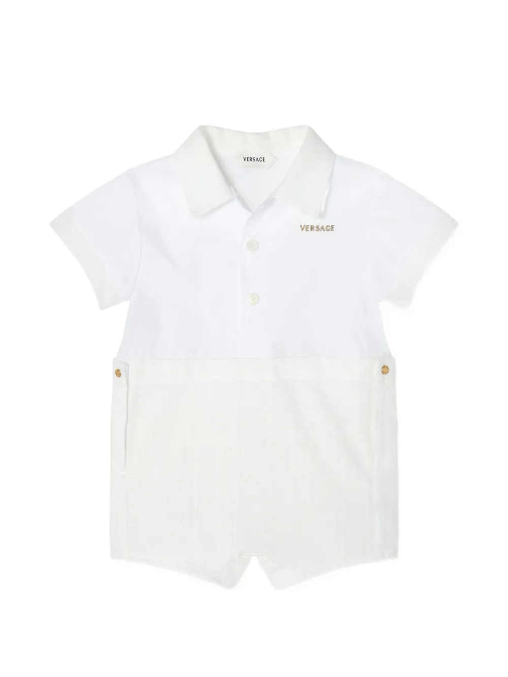 Versace Kids logo-embroidered shorties - Bianco