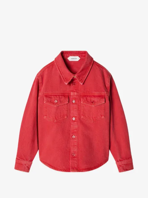 Versace Kids button-up denim jacket