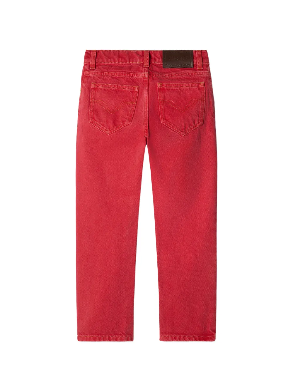 Versace Kids Jeans met logopatch Rood