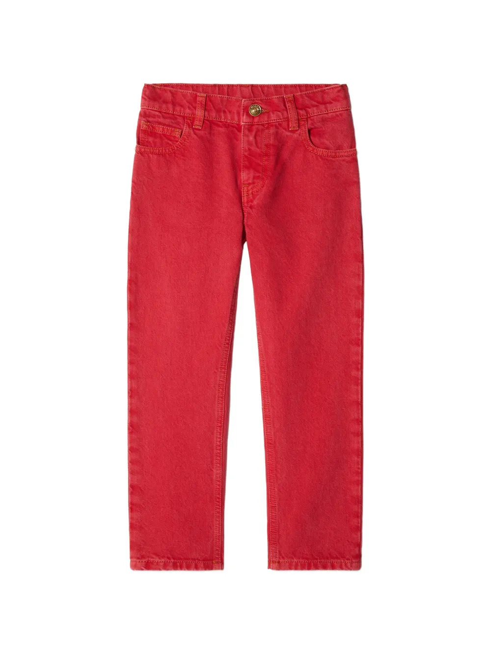 Versace Kids logo-patch jeans - Rosso