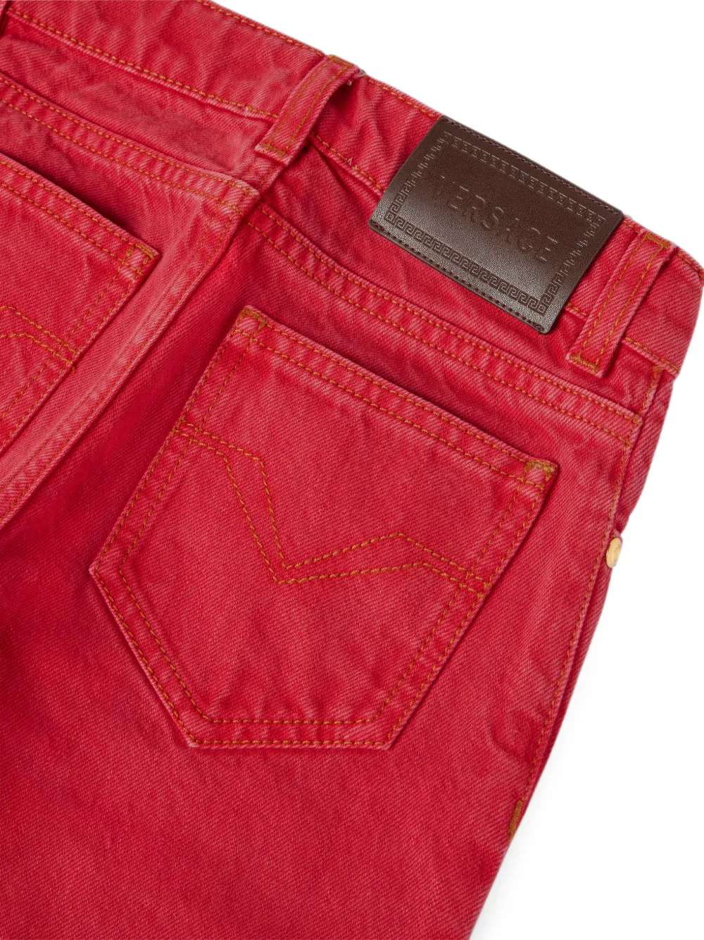 Versace Kids Jeans met logopatch Rood