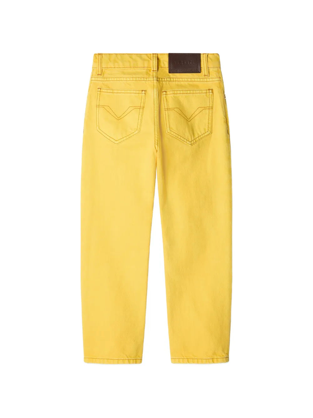 Versace Kids Jeans met vijf zakken Geel