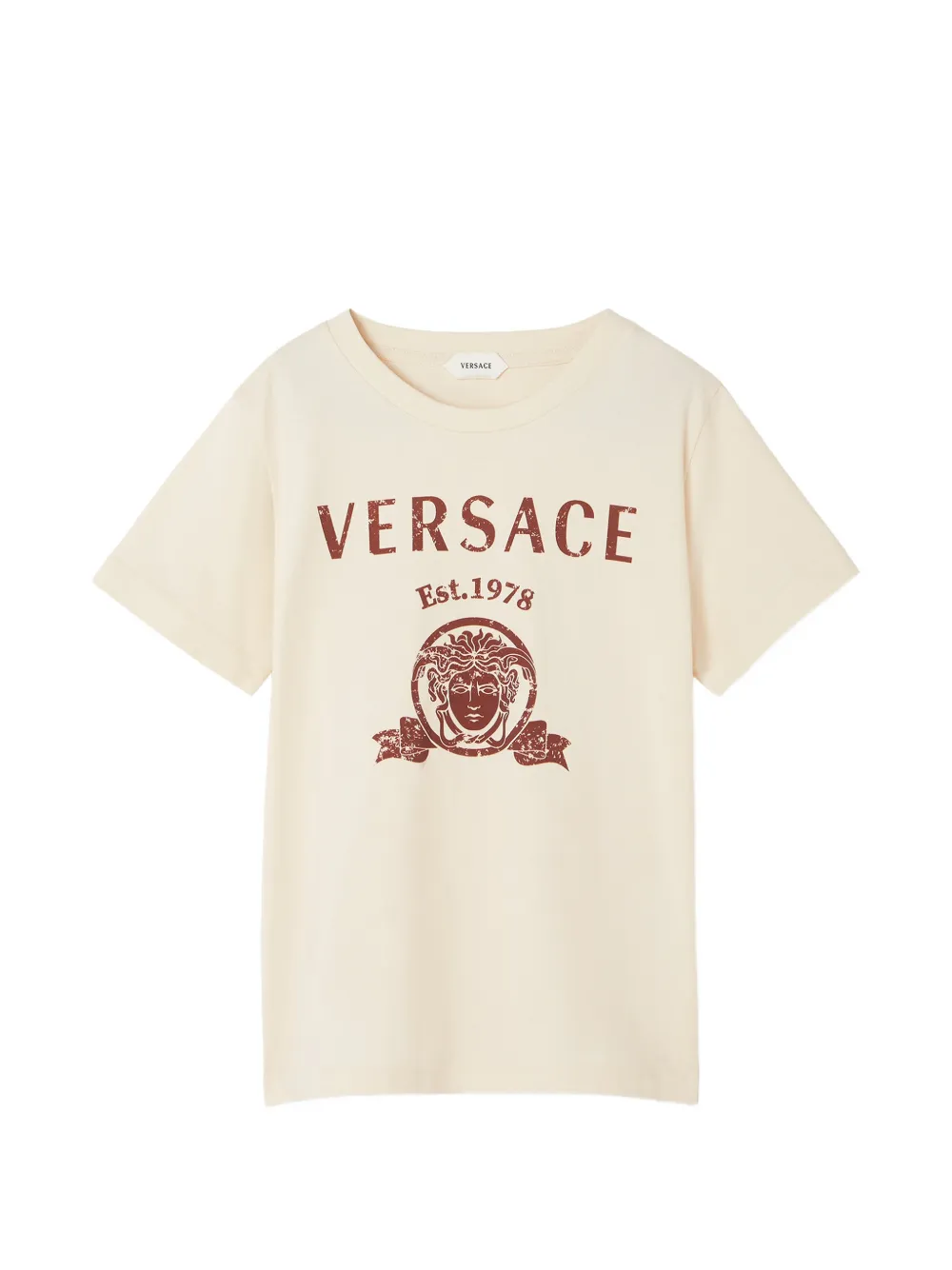 Versace Kids T-shirt in jersey con stampa - Toni neutri