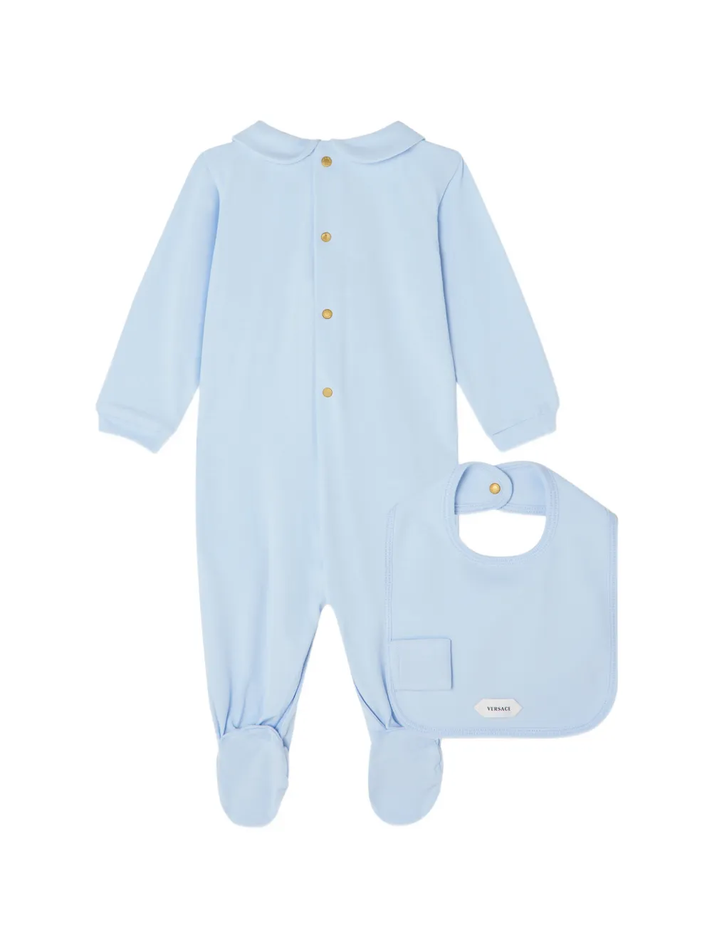 Versace Kids Medusa pyjama en slabbetje Blauw