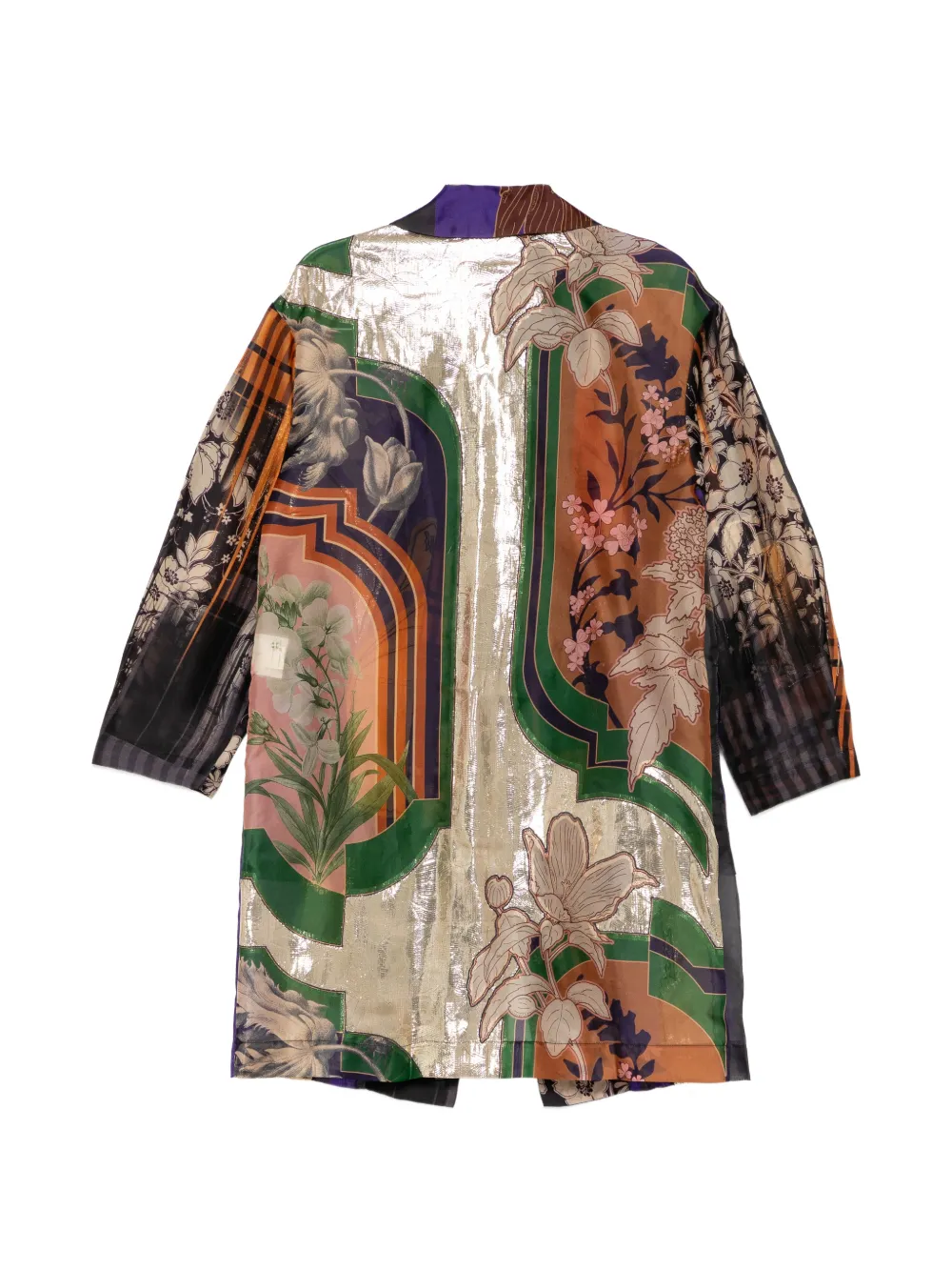  Biyan Abrigo Con Estampado Patchwork - Morado 