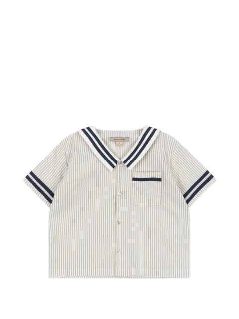 Konges Sløjd striped sailor-collar shirt