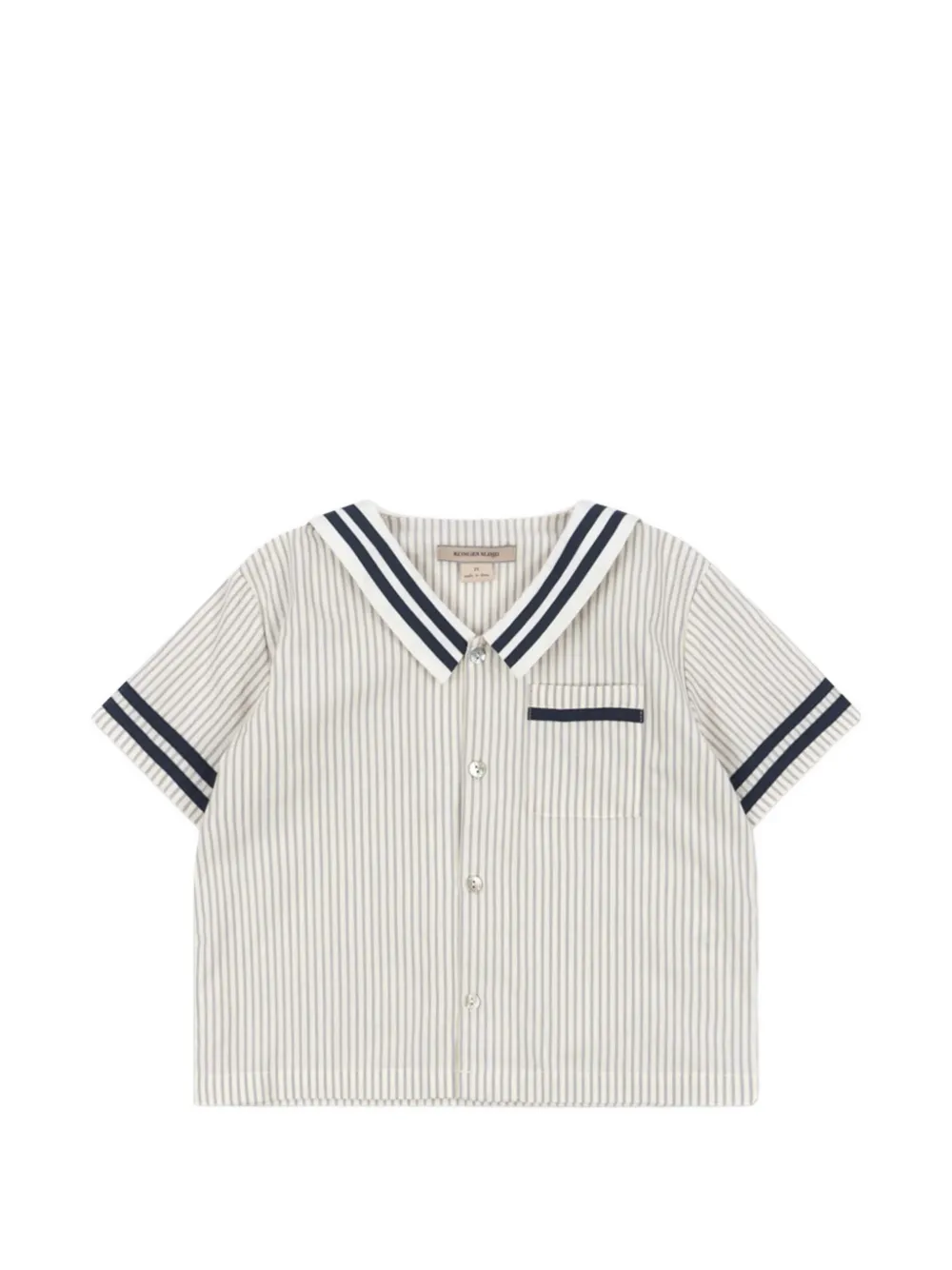 Konges Sløjd Allie striped sailor-collar shirt - Toni neutri