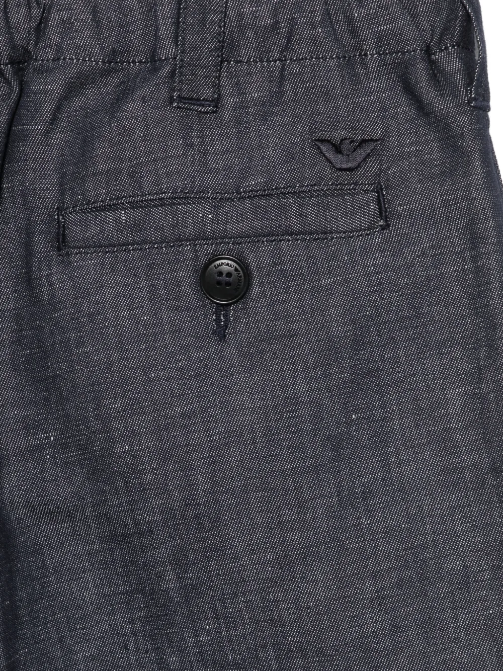Emporio Armani Kids Broek met trekkoordtaille Blauw
