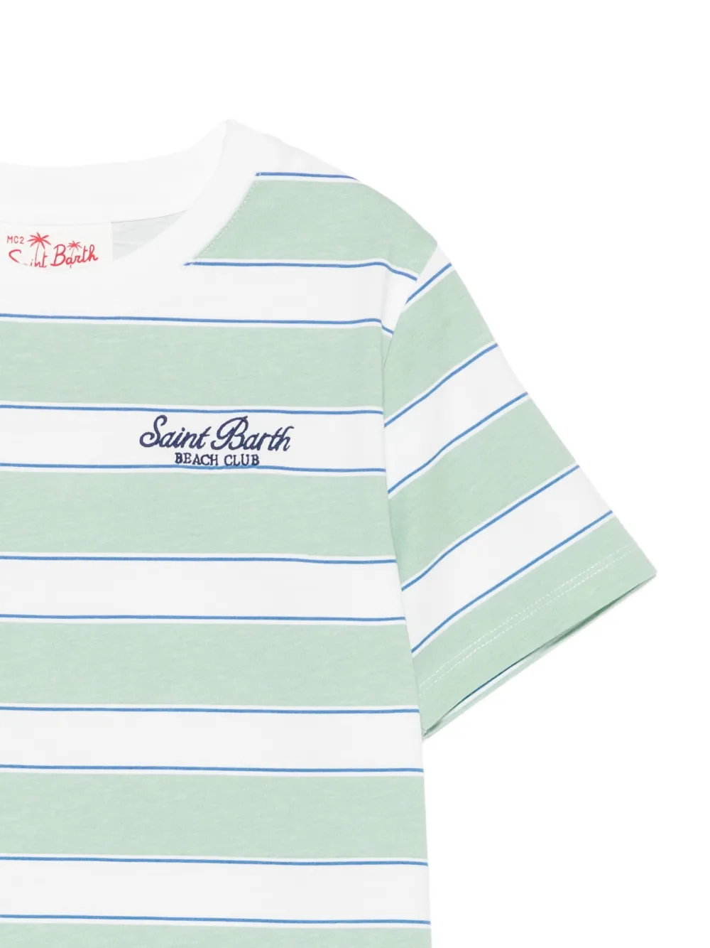MC2 Saint Barth Kids T-shirt met logoprint Groen