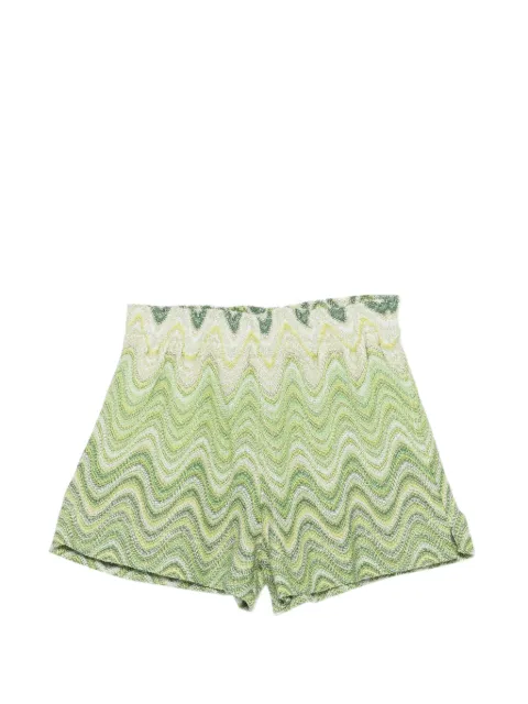 MC2 Saint Barth Kids zigzag-knit shorts