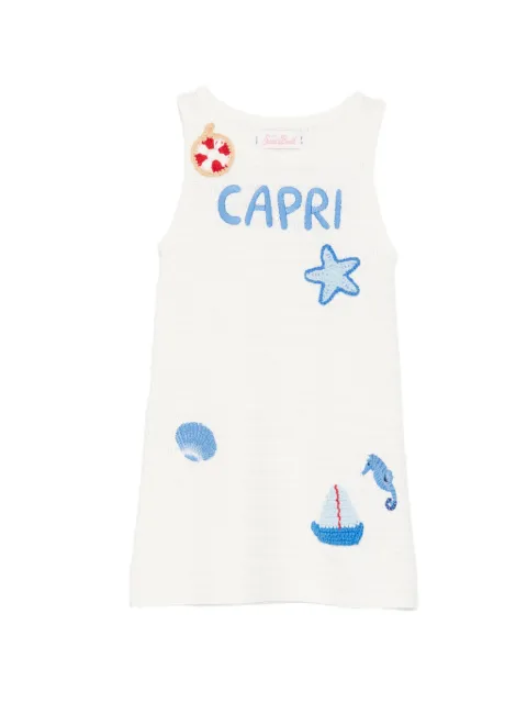 MC2 Saint Barth Kids Audie embroidered-motif crochet-knit dress
