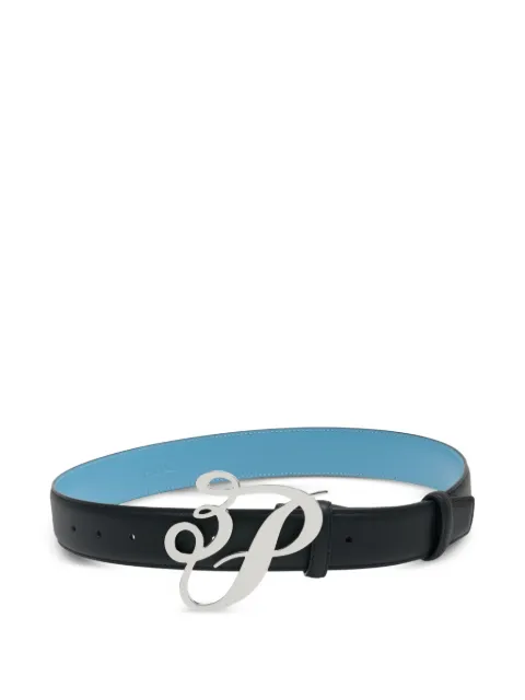 3.PARADIS 3P Cursive logo leather belt
